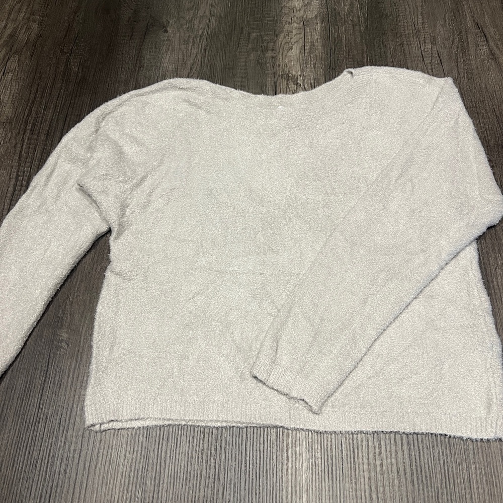 Rachel Zoe Light Gray Crew Neck Sweater